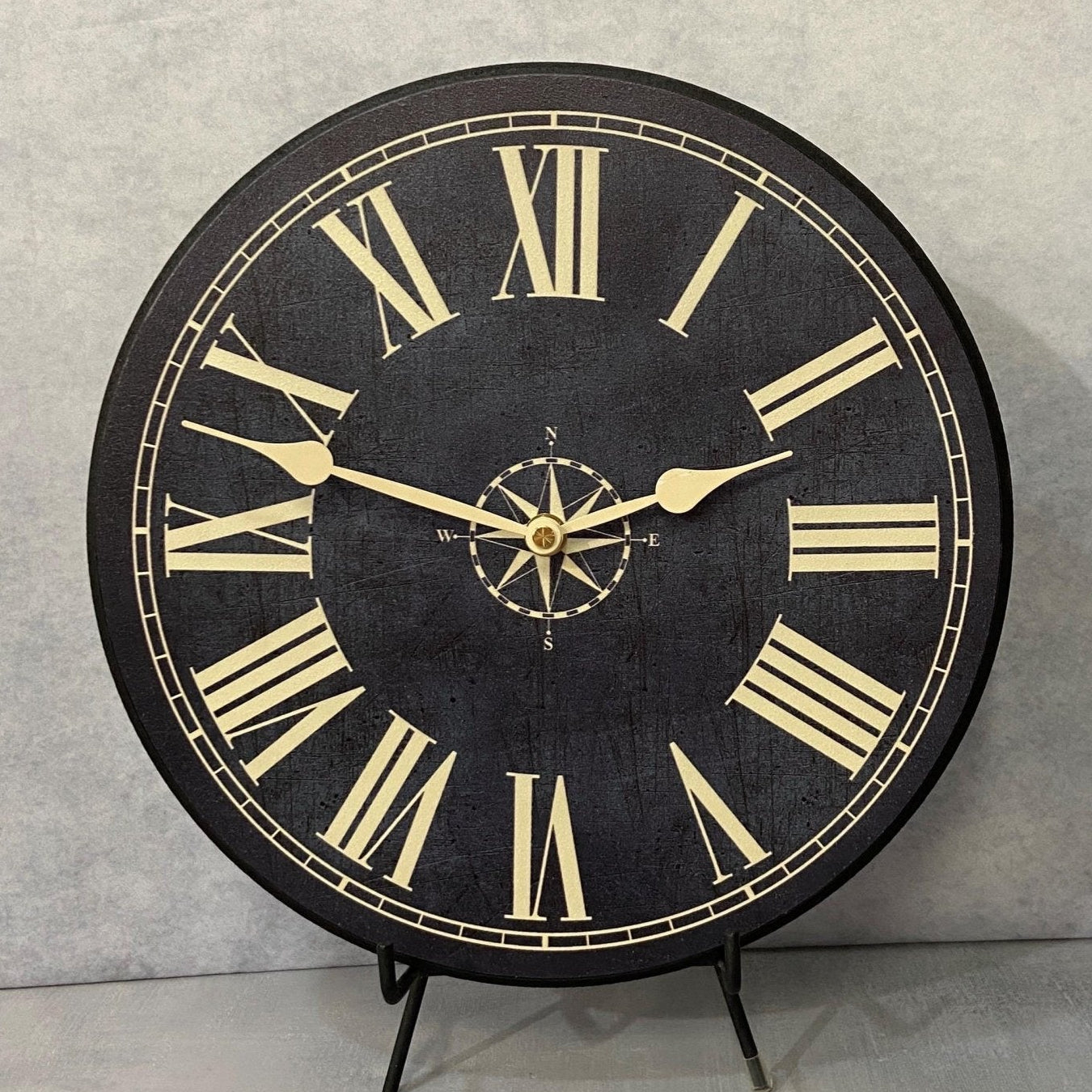 il_fullxfull.6373310906_ebi5.jpg Nautical Navy & Tan Wall Clock - Image 1
