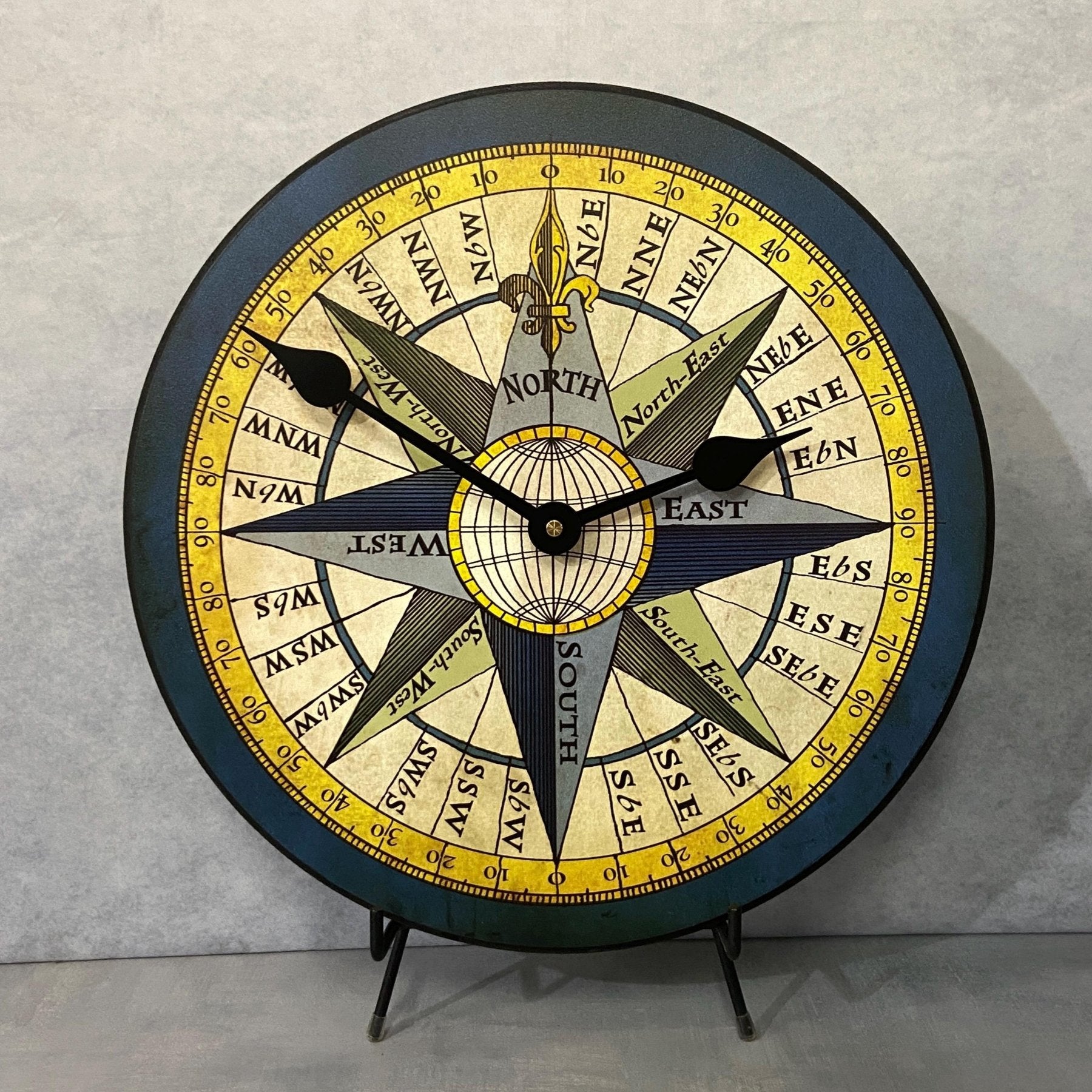 il_fullxfull.6385002955_o0bc.jpg Compass Wall Clock - Image 1