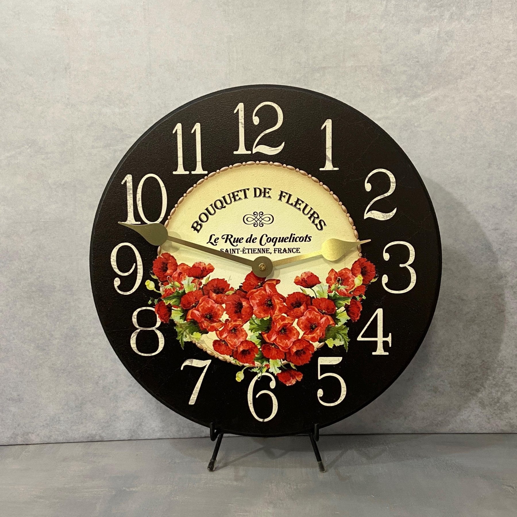 il_fullxfull.6390039683_85oi.jpg Poppies Wall Clock - Image 1