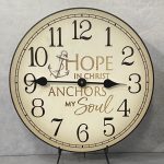 Hope In Christ Anchors My Soul Wall Clock