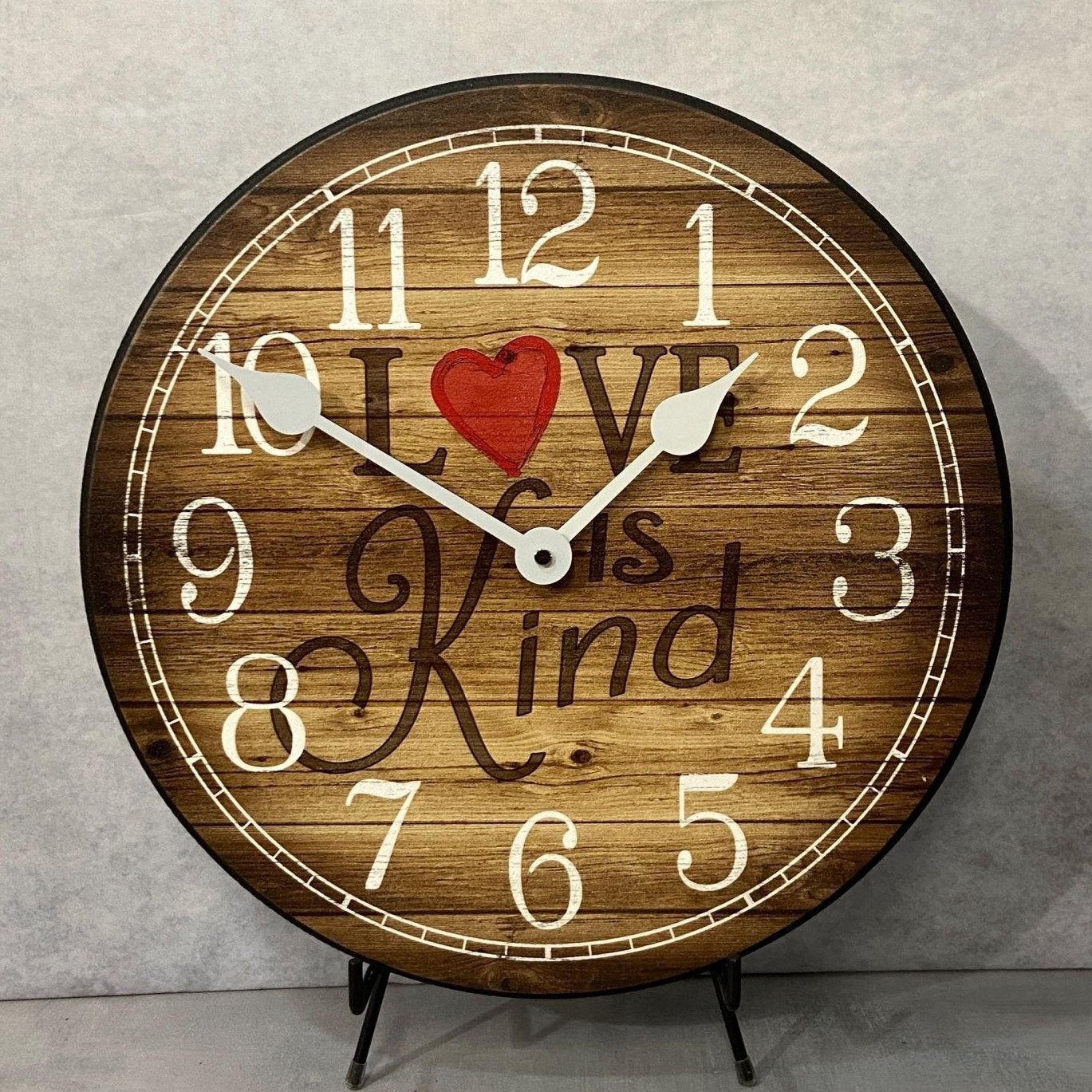 il_fullxfull.6406609747_f5qa.jpg Love Is Kind Wall Clock - Image 1
