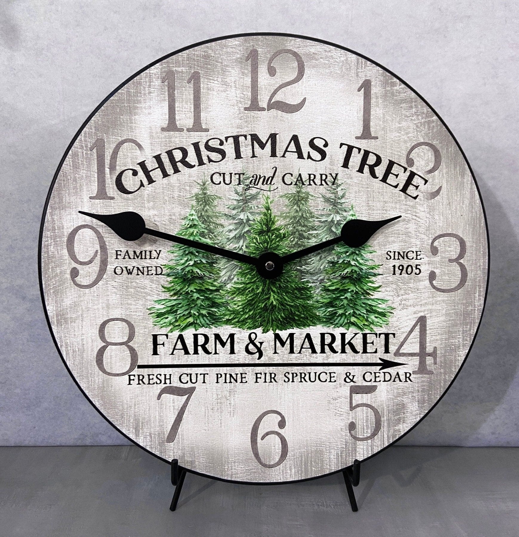 il_fullxfull.6423530703_cbw0.jpg Christmas Tree Clock - Image 1