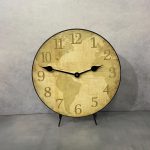 Parchment World Map Wall Clock. 7 Sizes