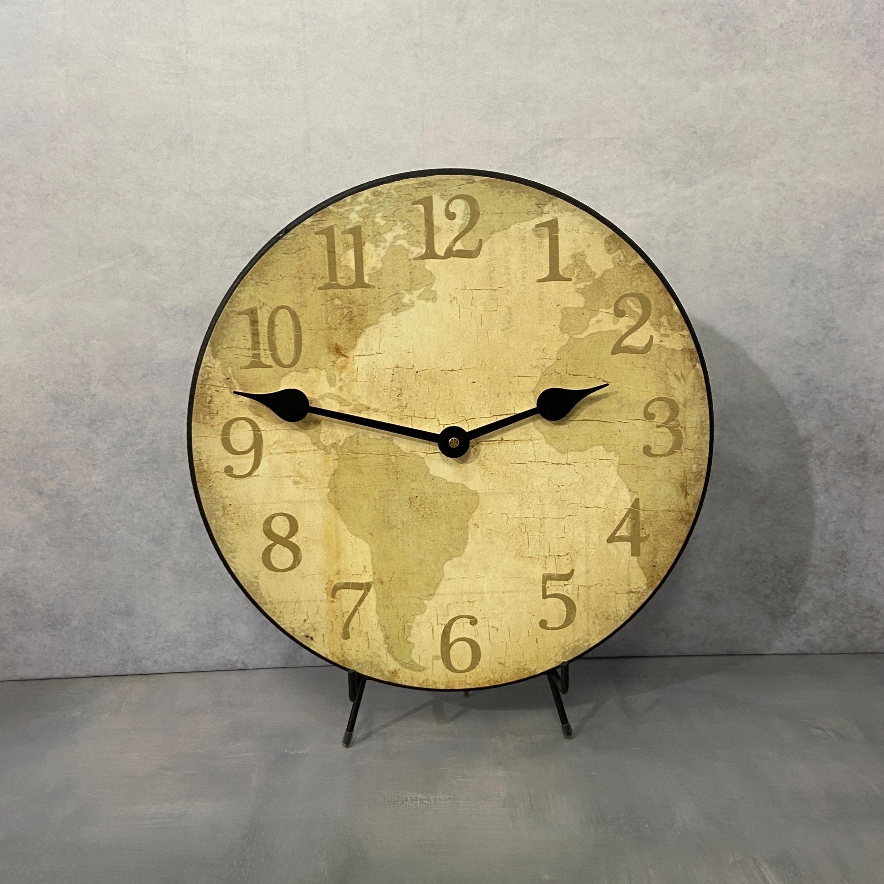 il_fullxfull.6462218289_ly76.jpg Parchment World Map Wall Clock. 7 Sizes - Image 1