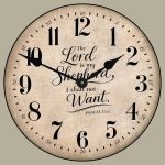 The Lord Is My Shepherd Wall Clock