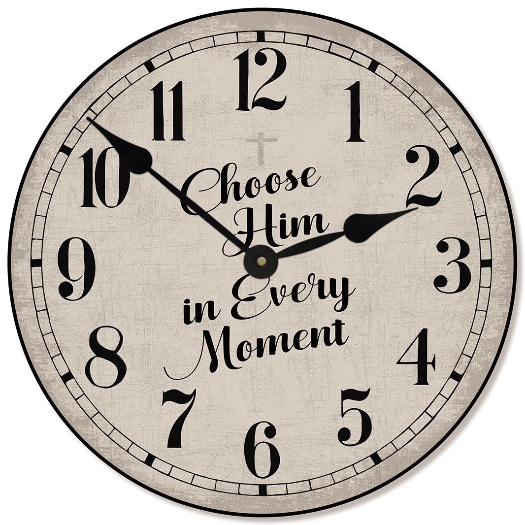 il_fullxfull.7559028152_2vg6.jpg Choose Him Wall Clock - Image 1