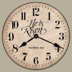 He Is Risen Wall Clock