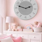 Gray Dotted Swiss Wall Clock