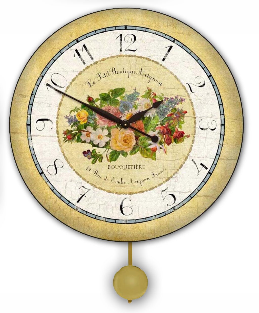 pendulum-emilie-floral1.jpg Emilie Floral Pendulum Clock - Image 1