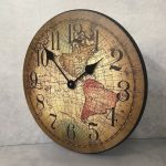 Vincenzo World Map Wall Clock