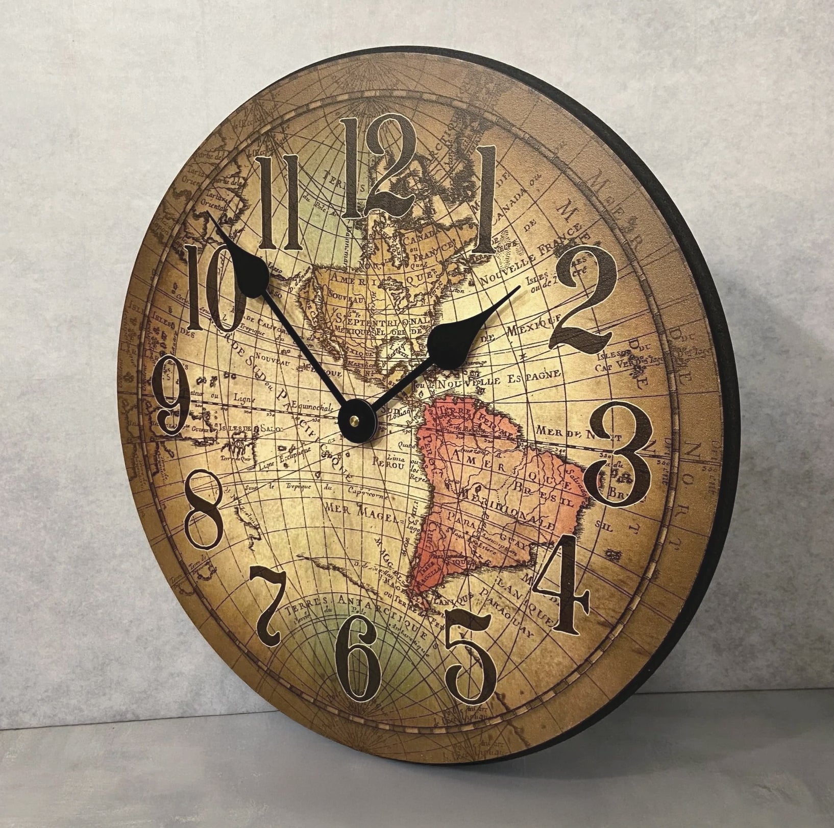vincenzo_new_side.jpg Vincenzo World Map Wall Clock - Image 1